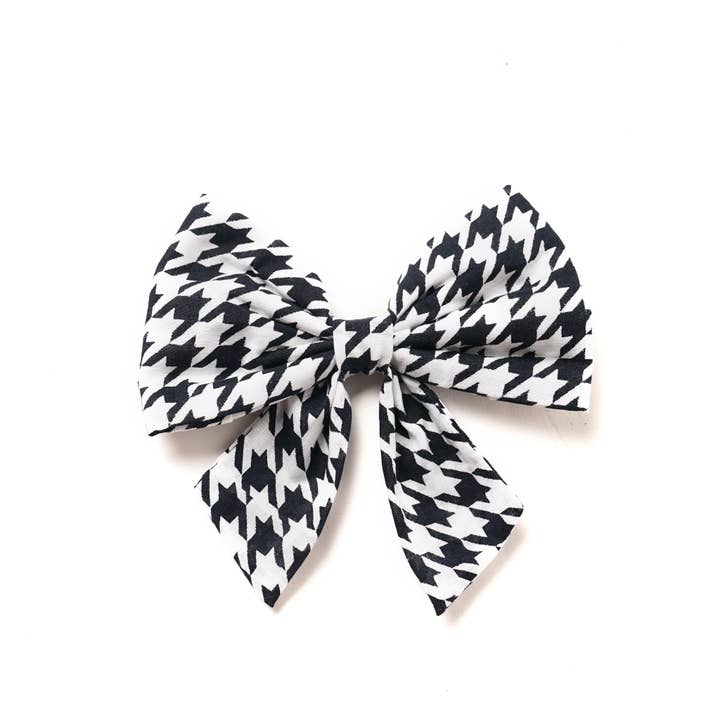 the paws - classic houndstooth bow