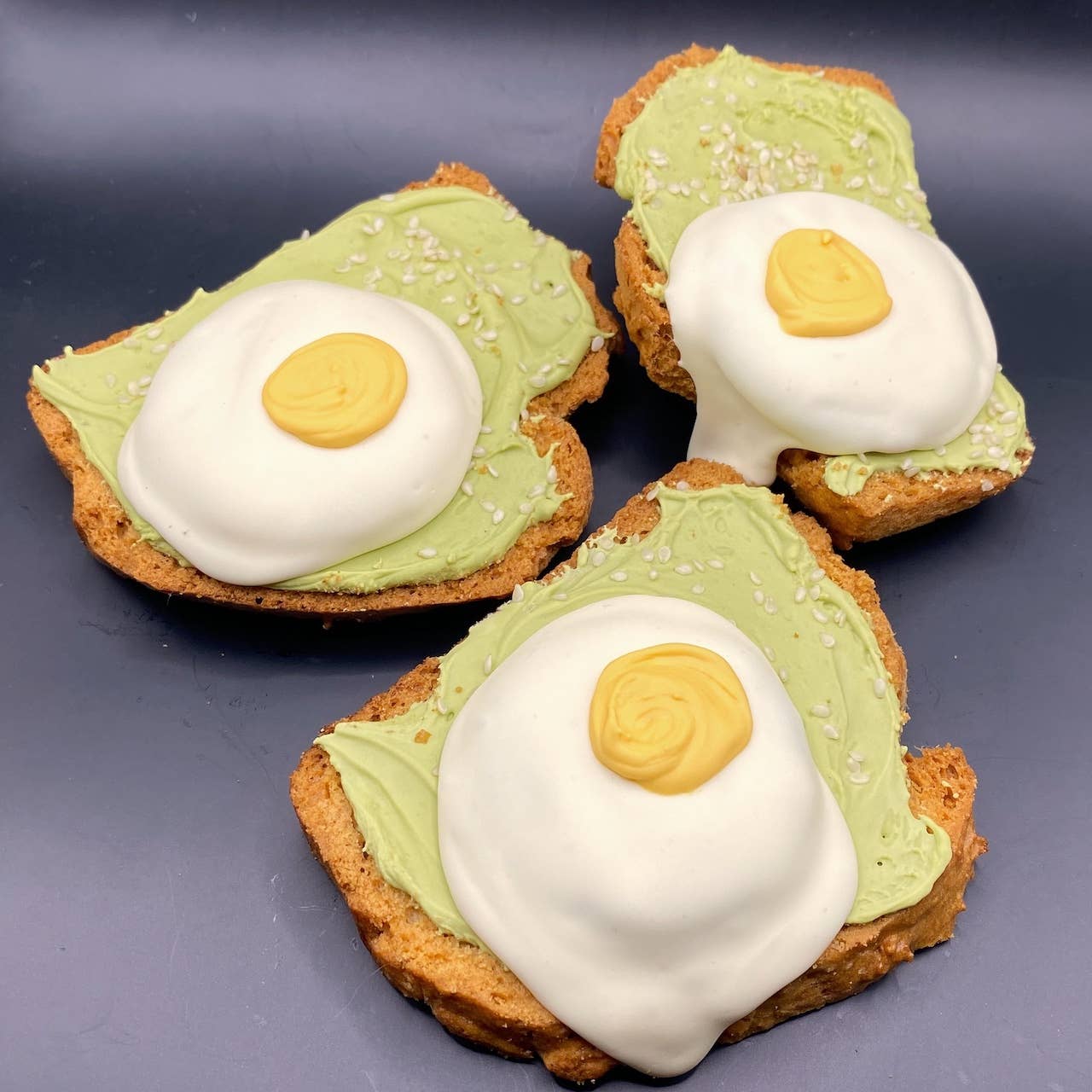 "Avocado" Toast w/ "Fried Egg" Organic Dog Cookie