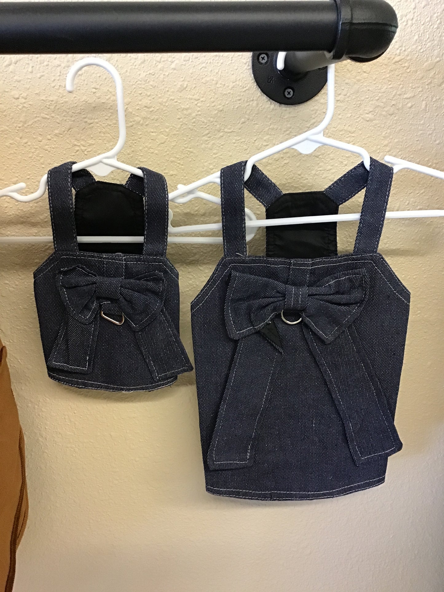 Denim overall dress