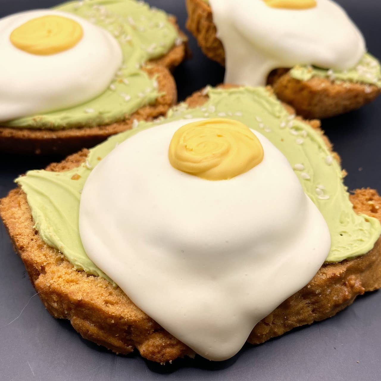 "Avocado" Toast w/ "Fried Egg" Organic Dog Cookie