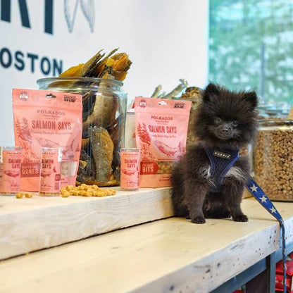 Polkadog Salmon Says Training Bits Crunchy Dog & Cat Treats
