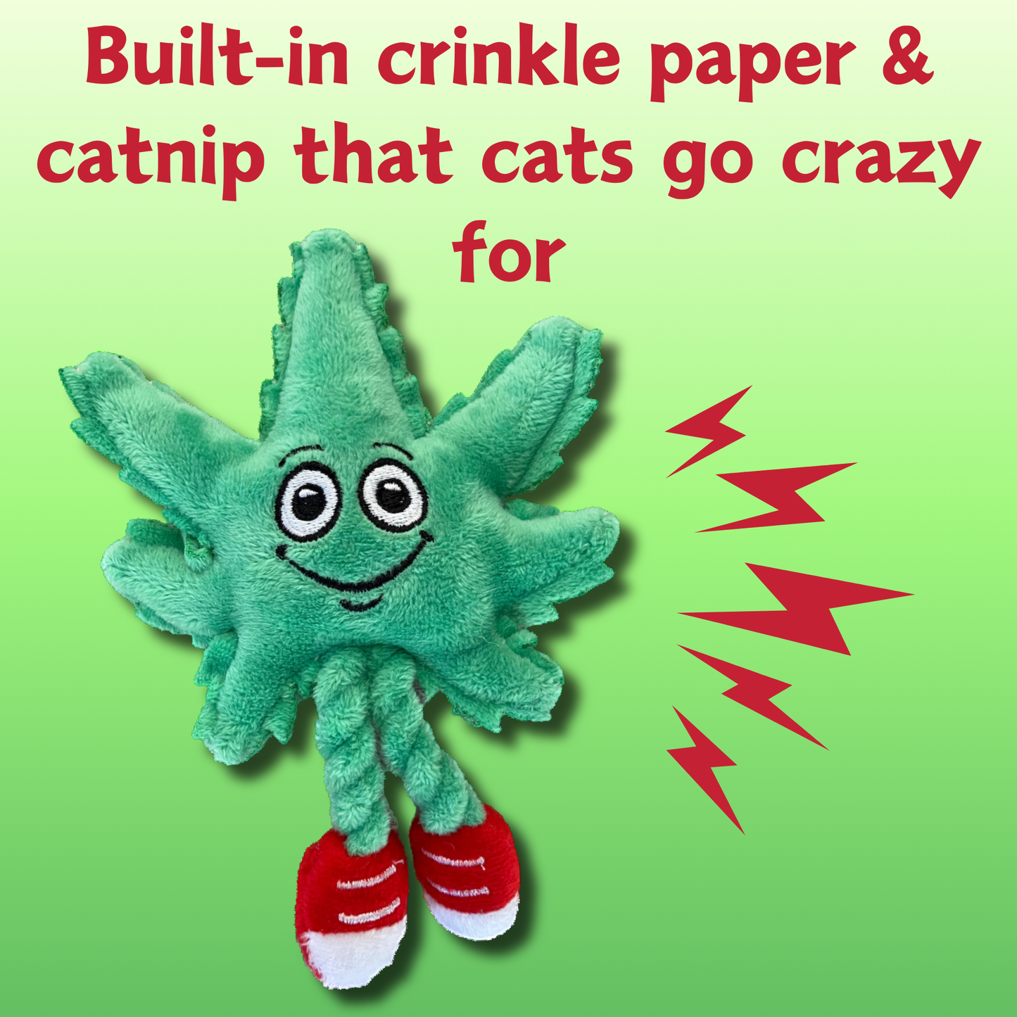 Paw:20 - Lil' MJ the Weed Leaf, Cat Toy