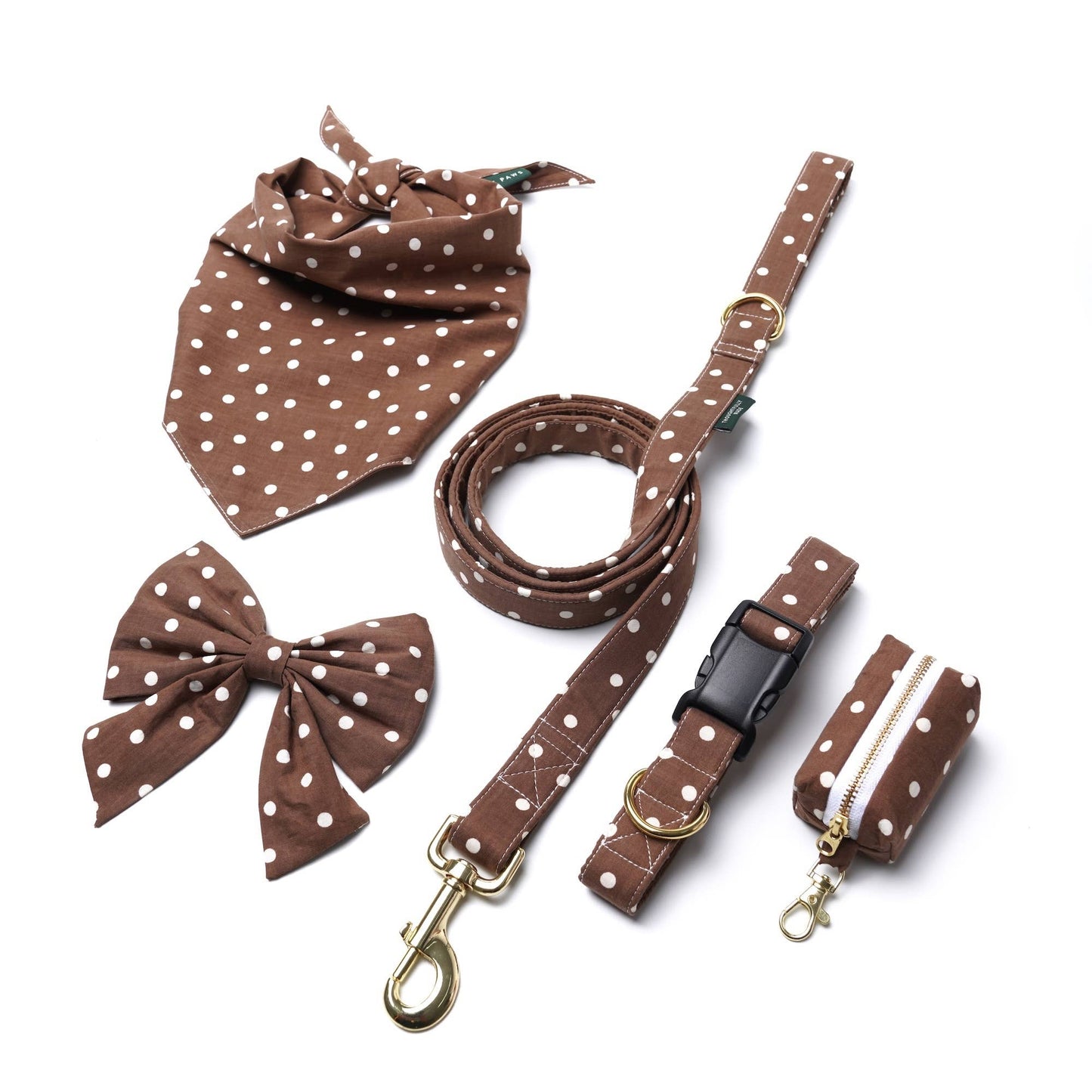 Chocolate Dot Dog Bandana