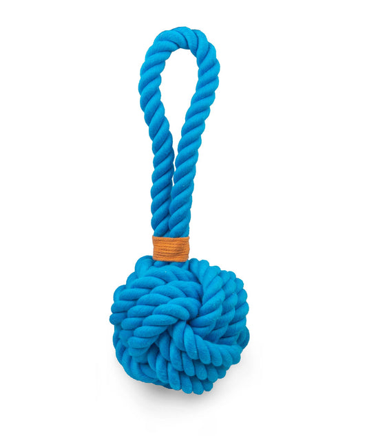 ThoozyPet Ball Tug Rope Dog Toy with Handle 5"