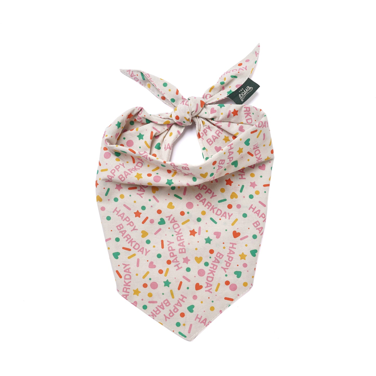 Sparkle Pawty Pink Dog Bandana