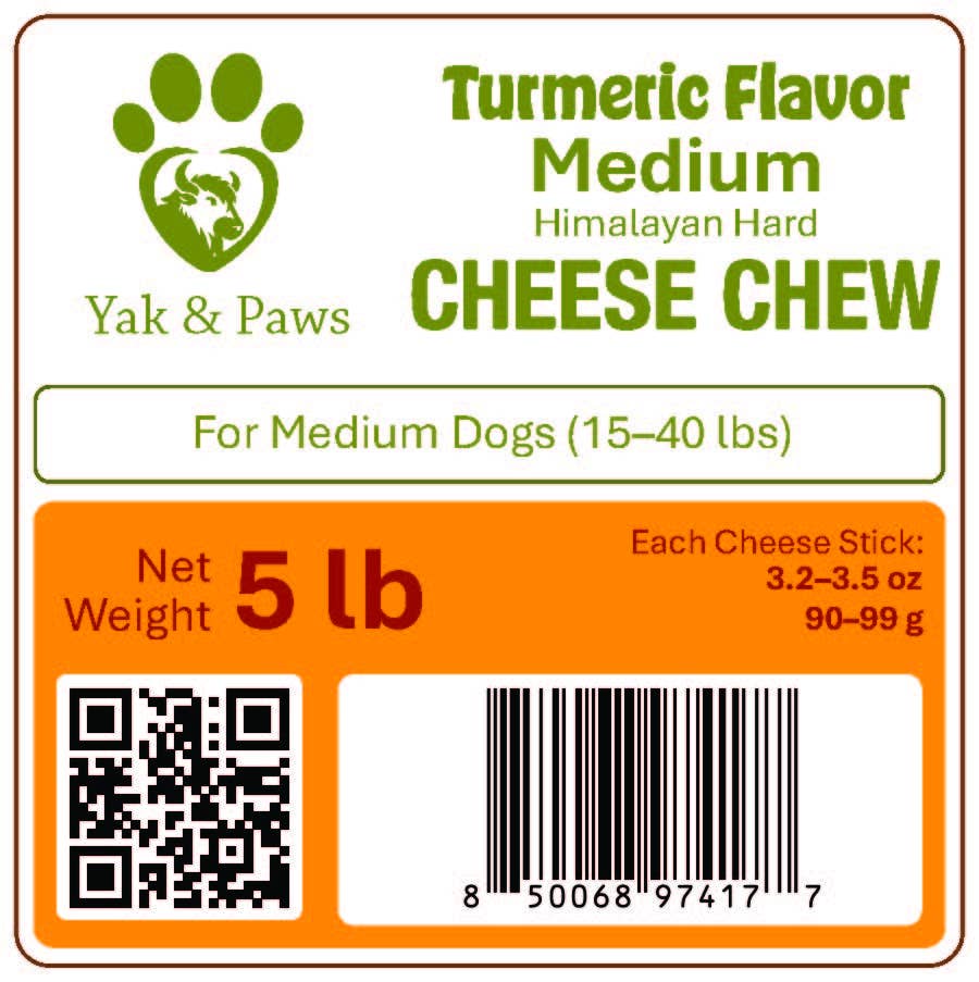 Yak Cheese Turmeric Chews - Medium
