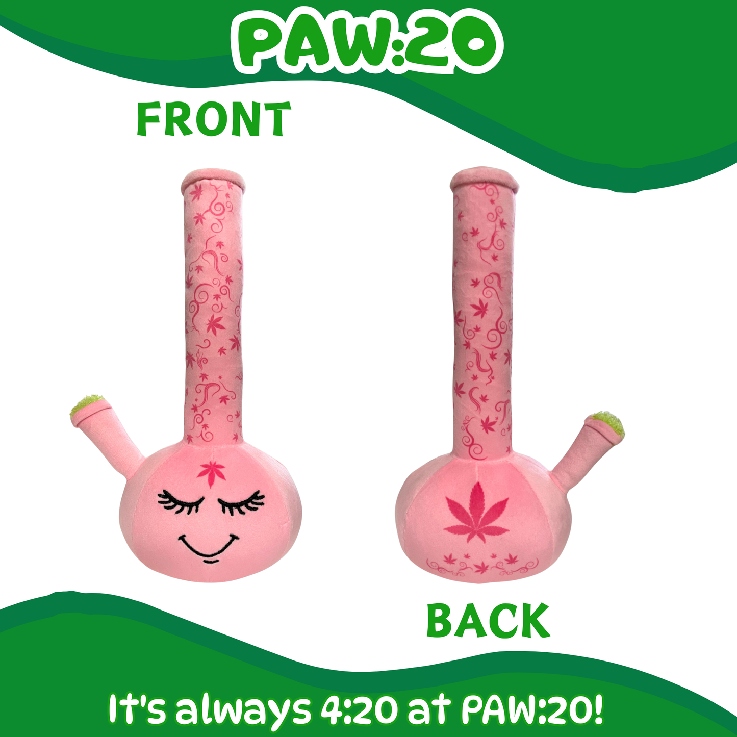 Harmony Bong, Parody Plush Squeaky 420 Dog Toy