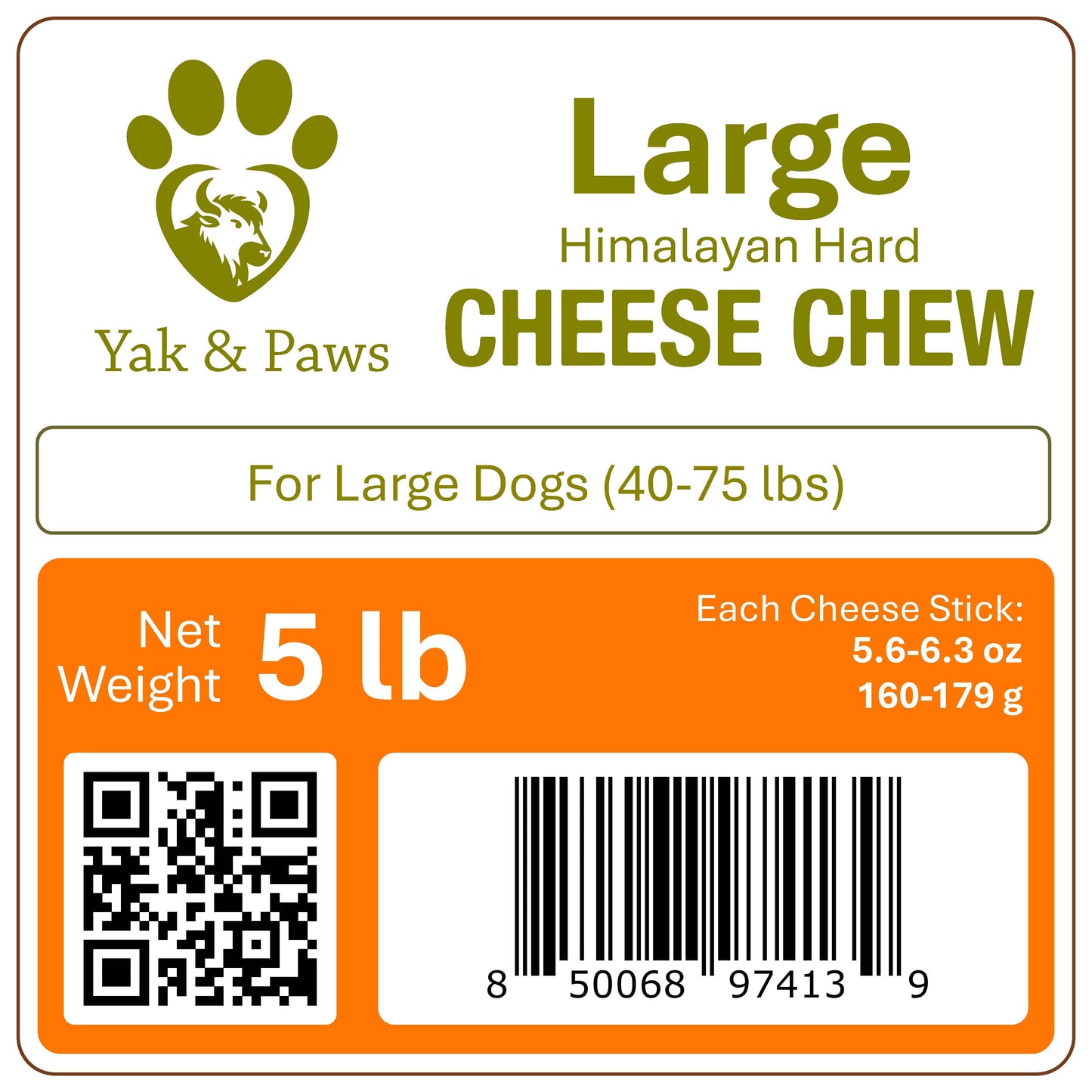 Yak Cheese Dog Chews