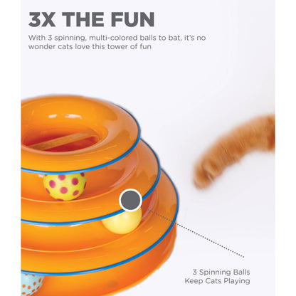 Catstages Tower of Tracks Interactive Cat Toy 3-Tier