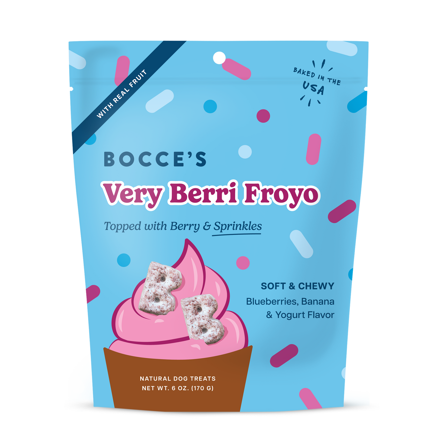 Bocce's Bakery Very Berri Froyo Soft & Chewy Dog Treats 6oz