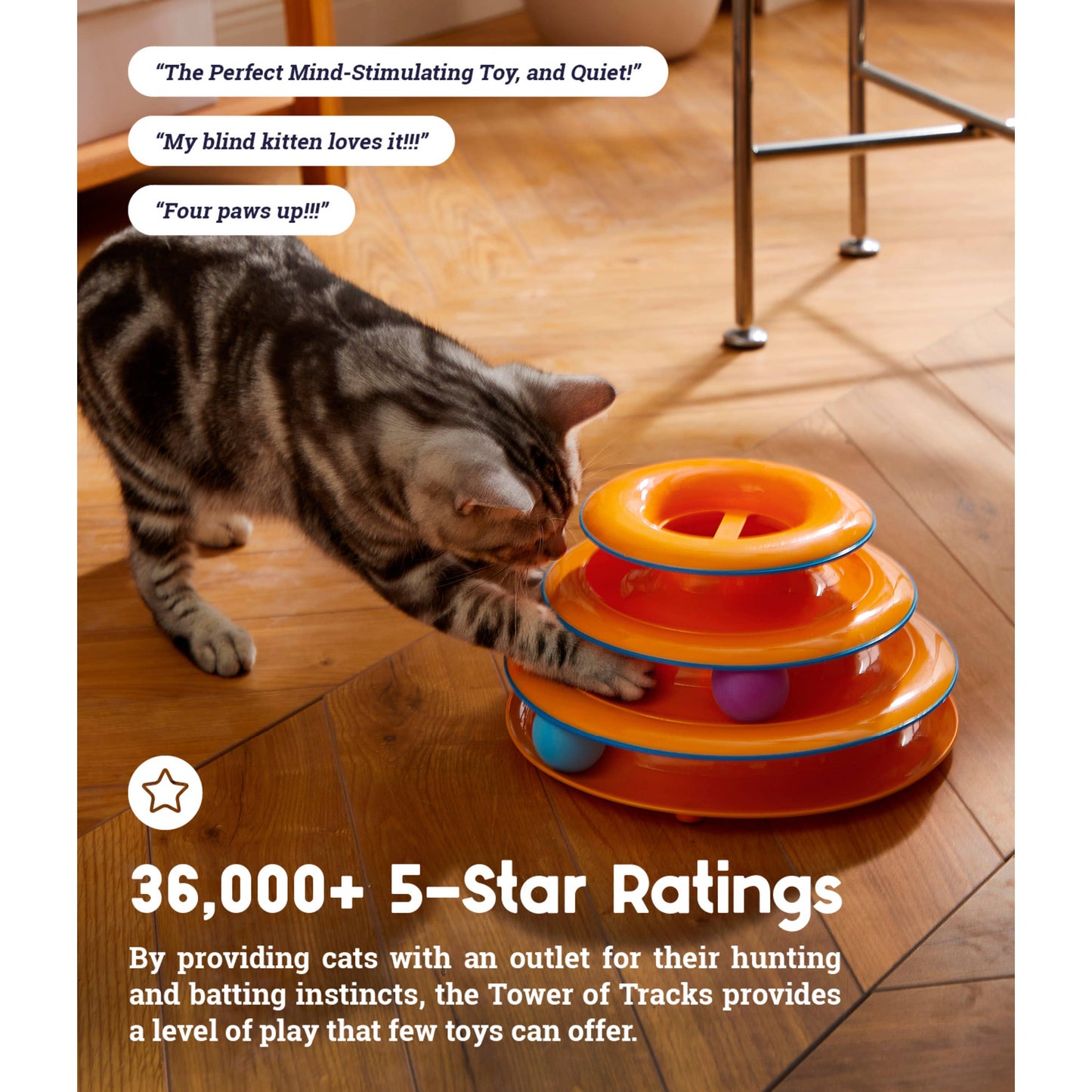 Catstages Tower of Tracks Interactive Cat Toy 3-Tier