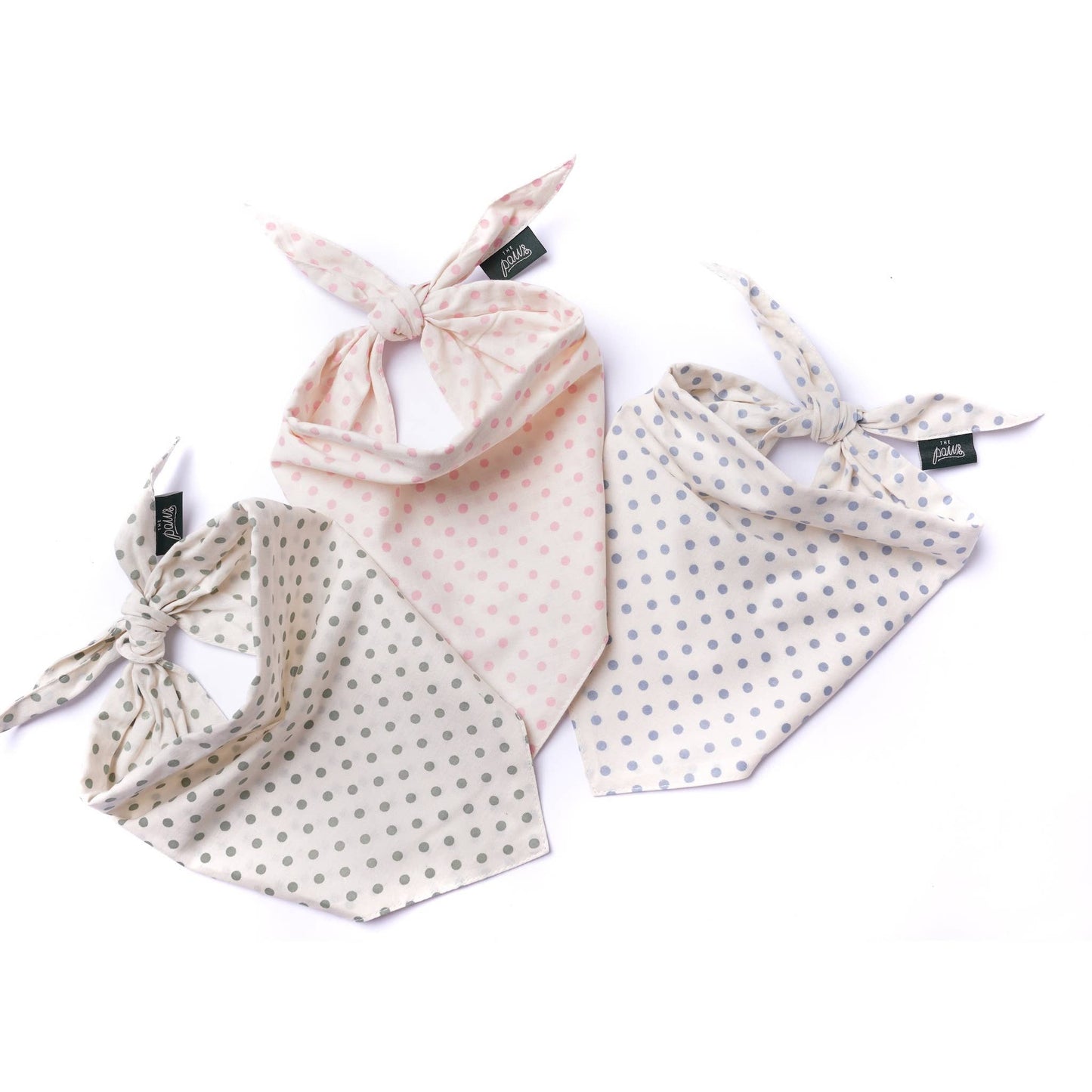 Polka Dot Blue Dog Bandana