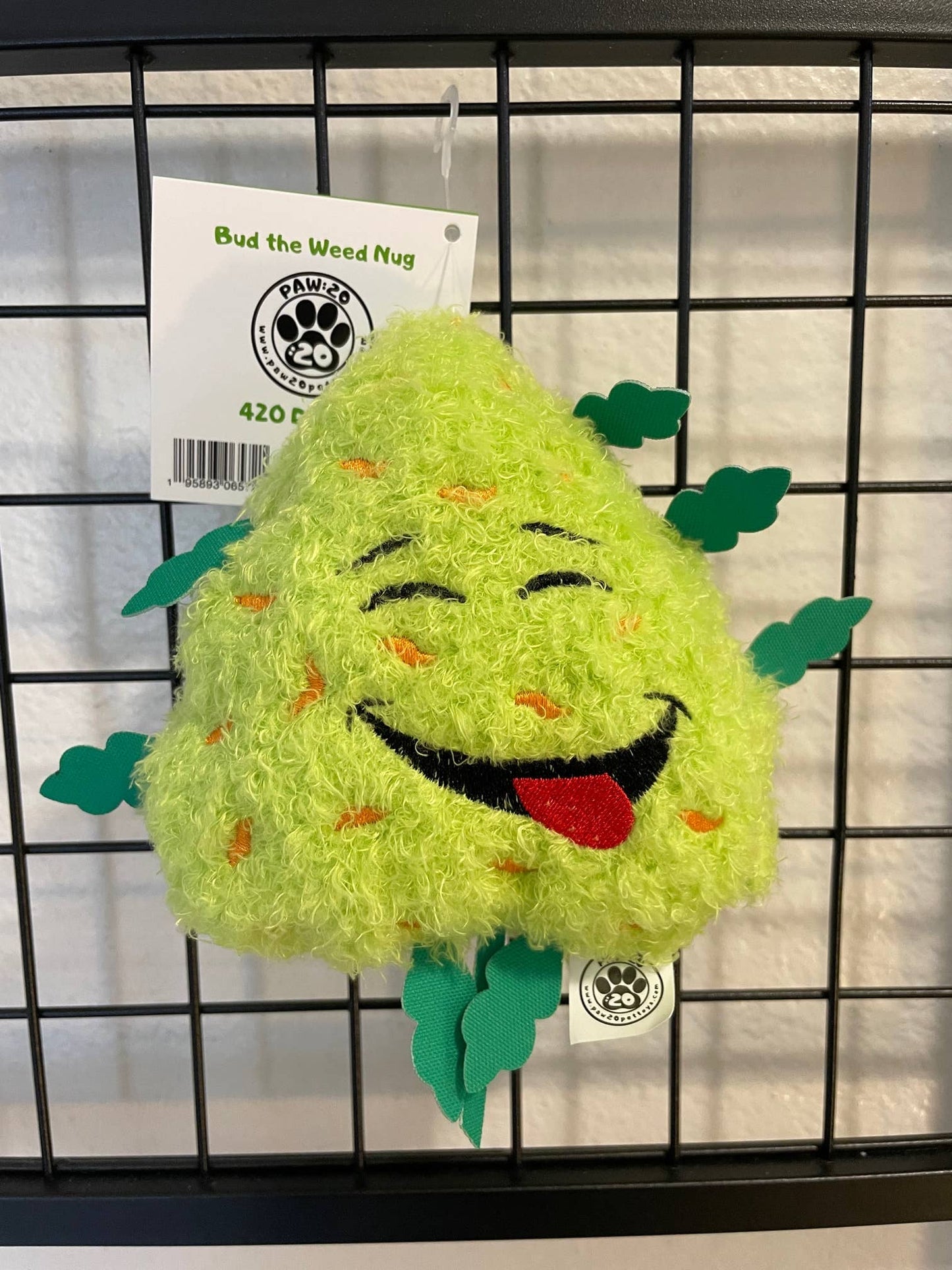 Bud the Weed Nug, Parody Plush Squeaker 420 Dog Toy