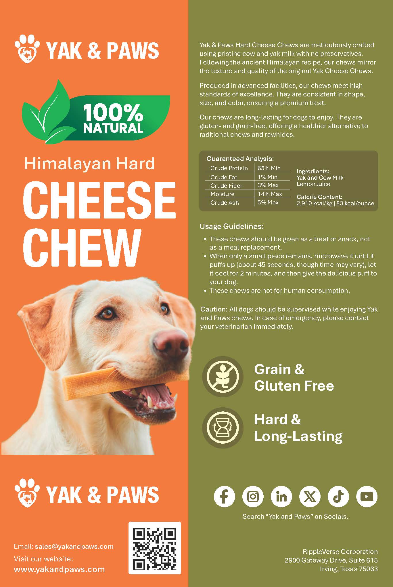 Yak Cheese Dog Chews