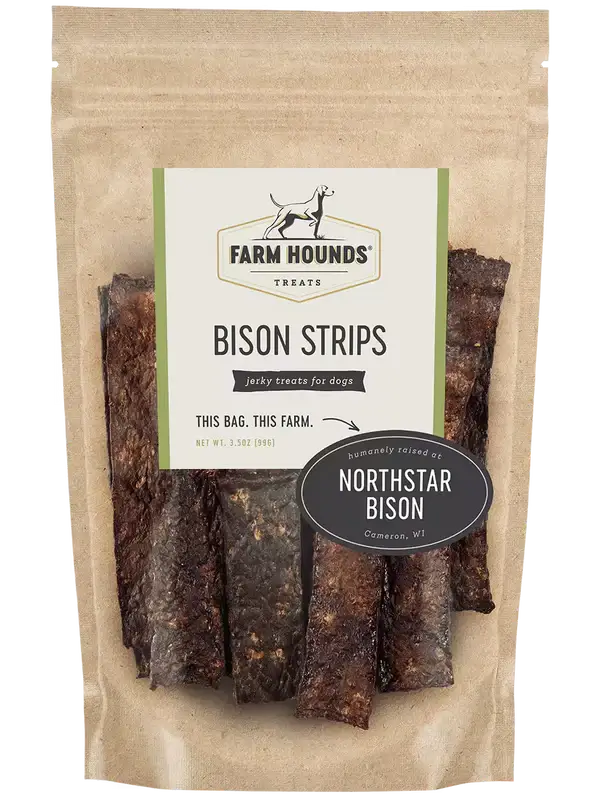 Bison Strips - All-Natural Dog Treats - 3.5 oz (Seasonal)