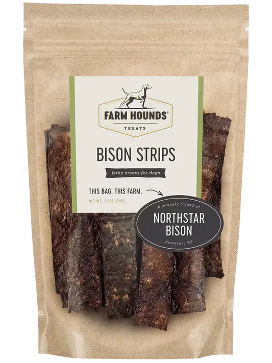 Bison Strips - All-Natural Dog Treats - 3.5 oz (Seasonal)
