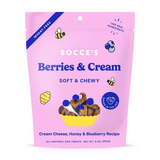 Bocce's Bakery Berries & Cream 6oz Soft & Chewy Dog Treats