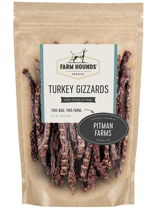 Turkey Gizzard - All-Natural Dog Treats - 4oz