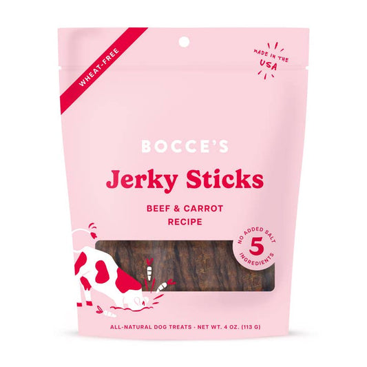 Bocce's Bakery Beef Grazers Jerky Sticks Dog Treats 4oz