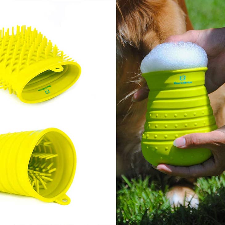 Bark Brite Dual Purpose Dog Paw Scrubber and Bath Brush