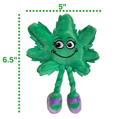 Lil' Mary Jane the Marijuana Leaf, Plush Catnip 420 Cat Toy