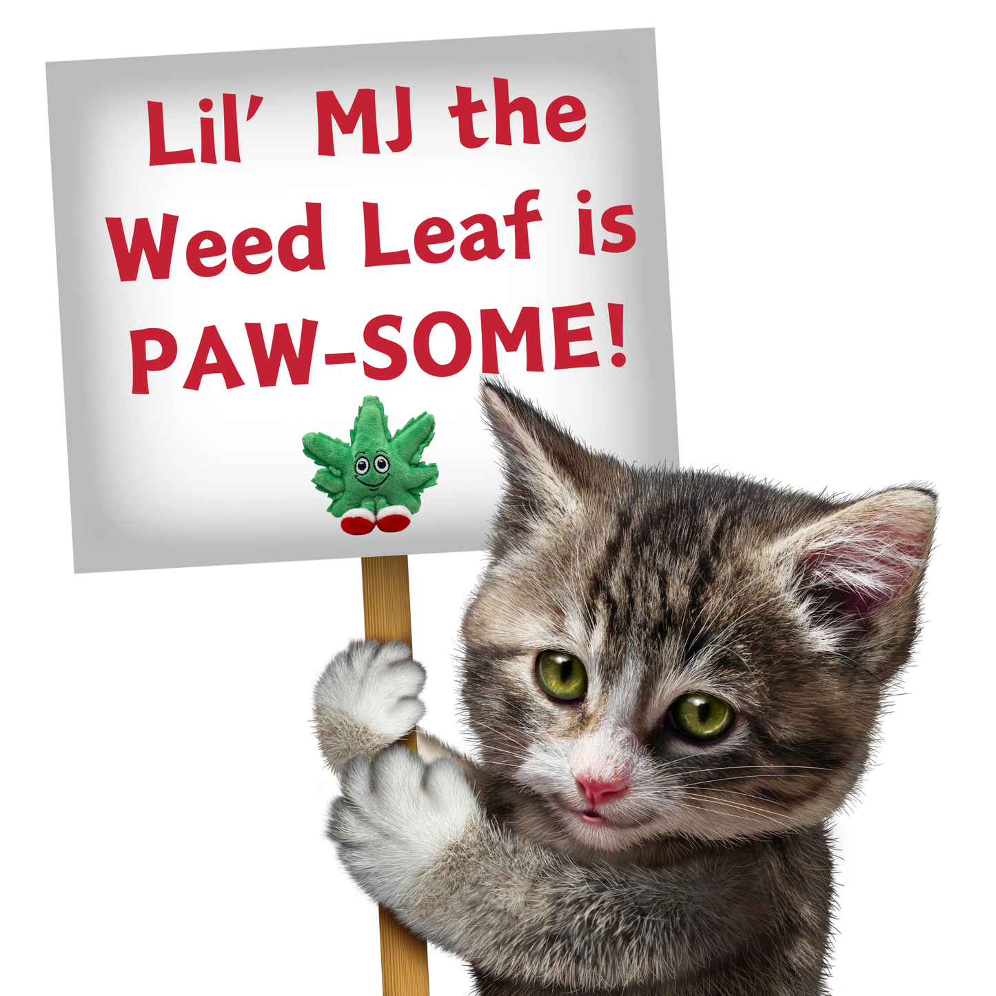 Paw:20 - Lil' MJ the Weed Leaf, Cat Toy