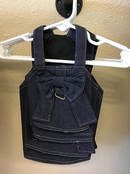 Denim overall dress