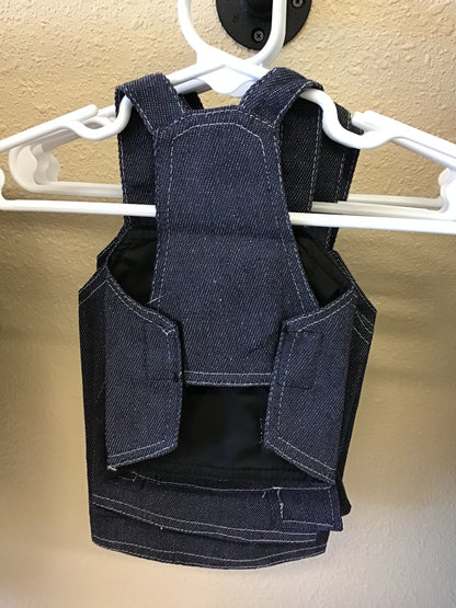 Denim overall dress