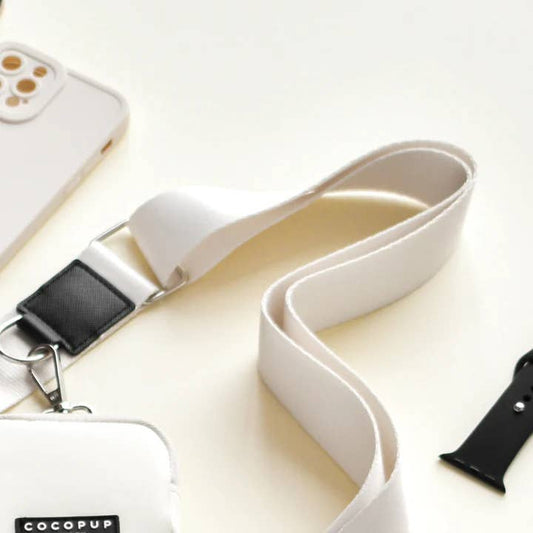 cocopup london - oyster white bag strap