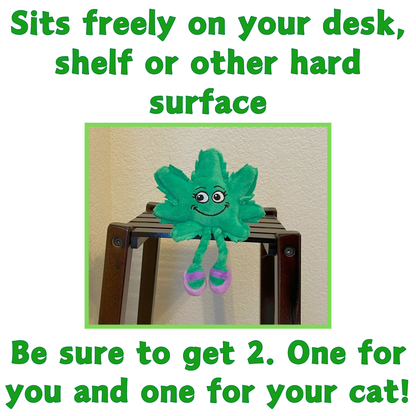 Lil' Mary Jane the Marijuana Leaf, Plush Catnip 420 Cat Toy