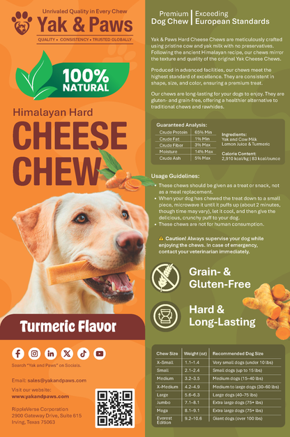 Yak Cheese Turmeric Chews - Medium