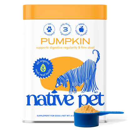 Organic Pumpkin Fiber Powder, Digestive Supplement for Dogs