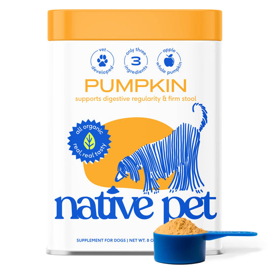 Organic Pumpkin Fiber Powder, Digestive Supplement for Dogs
