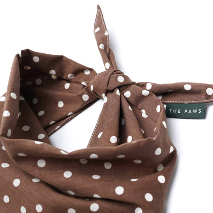 Chocolate Dot Dog Bandana
