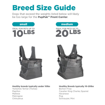 Outward Hound PupPak Dog Front Carrier Small Grey