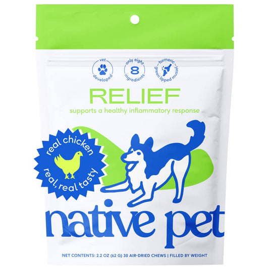 Native Pet - Relief Chews, Hip & Joint Supplement For Dogs