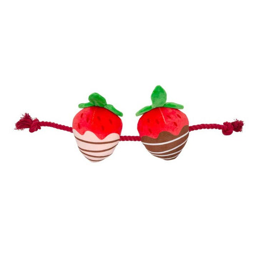 Pearhead Chocolate Strawberries Dog Toy