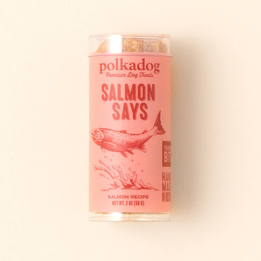 Polkadog Salmon Says Training Bits Crunchy Dog & Cat Treats