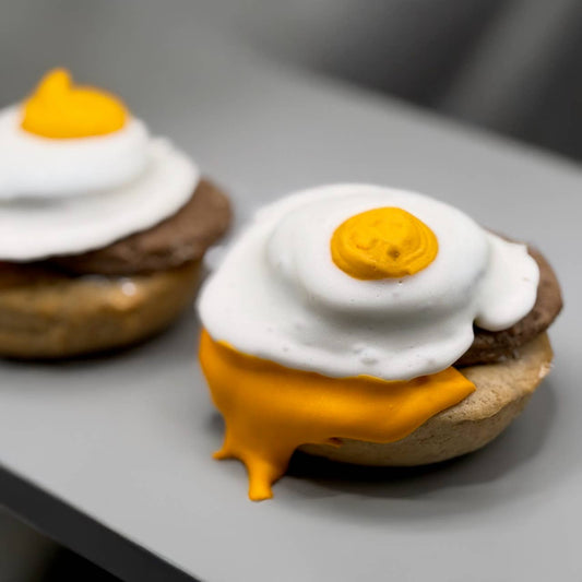 Dogels with "Sausage, Egg, & Cheese" Organic Dog Cookie 