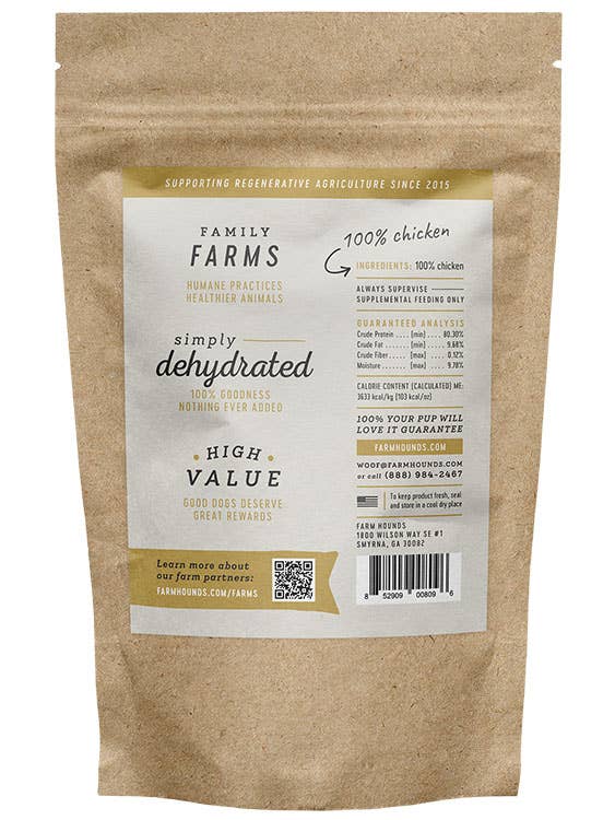 Chicken Jerky Dog Treats - All-Natural - 3.5oz