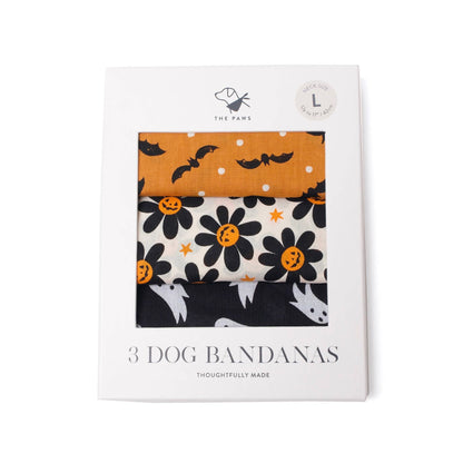 3 Pack of Halloween Dog Bandanas - Spooky Gift Box