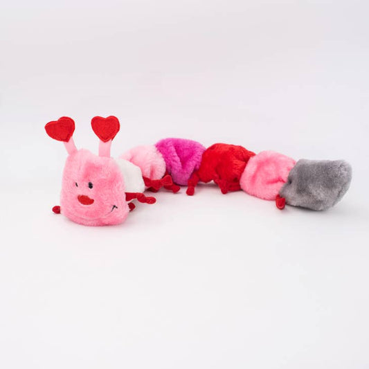 Zippypaws Valentine's Caterpillar Large