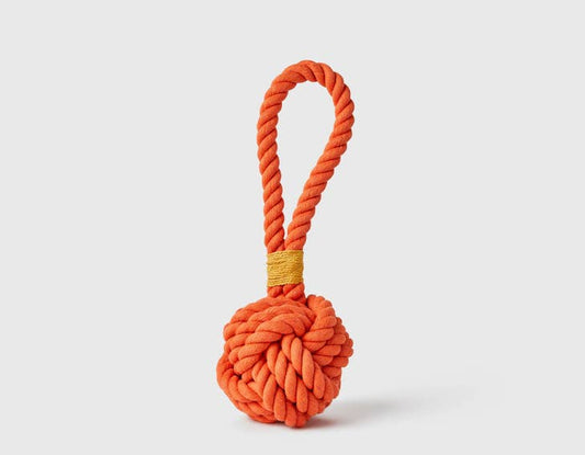 Jax & Bones 5" Orange Celtic Knot Tie Rope Toy