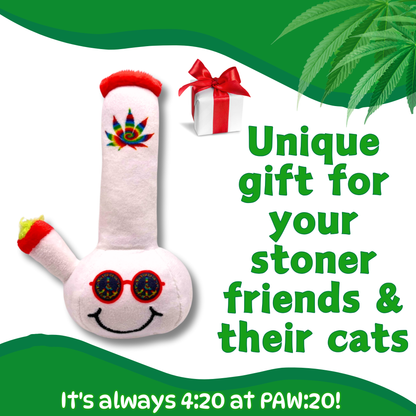 Lil' Billie Bong, Parody Plush Weed Theme Catnip 420 Cat Toy