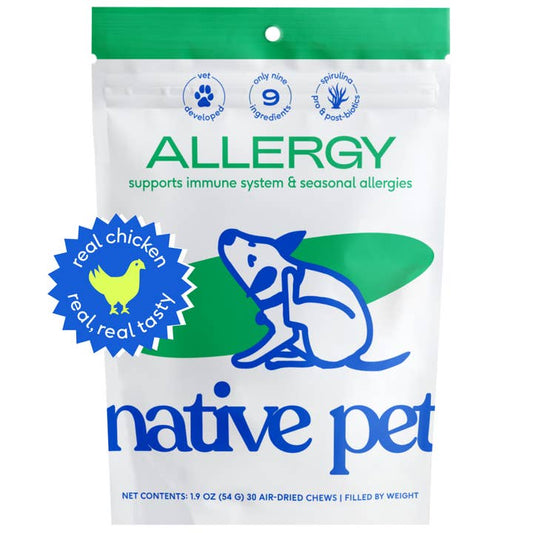 native pet allergy chicken chews 30ct