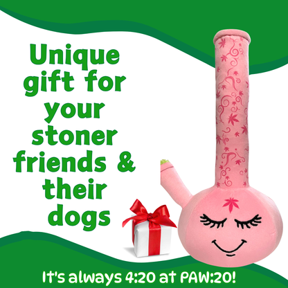 Harmony Bong, Parody Plush Squeaky 420 Dog Toy